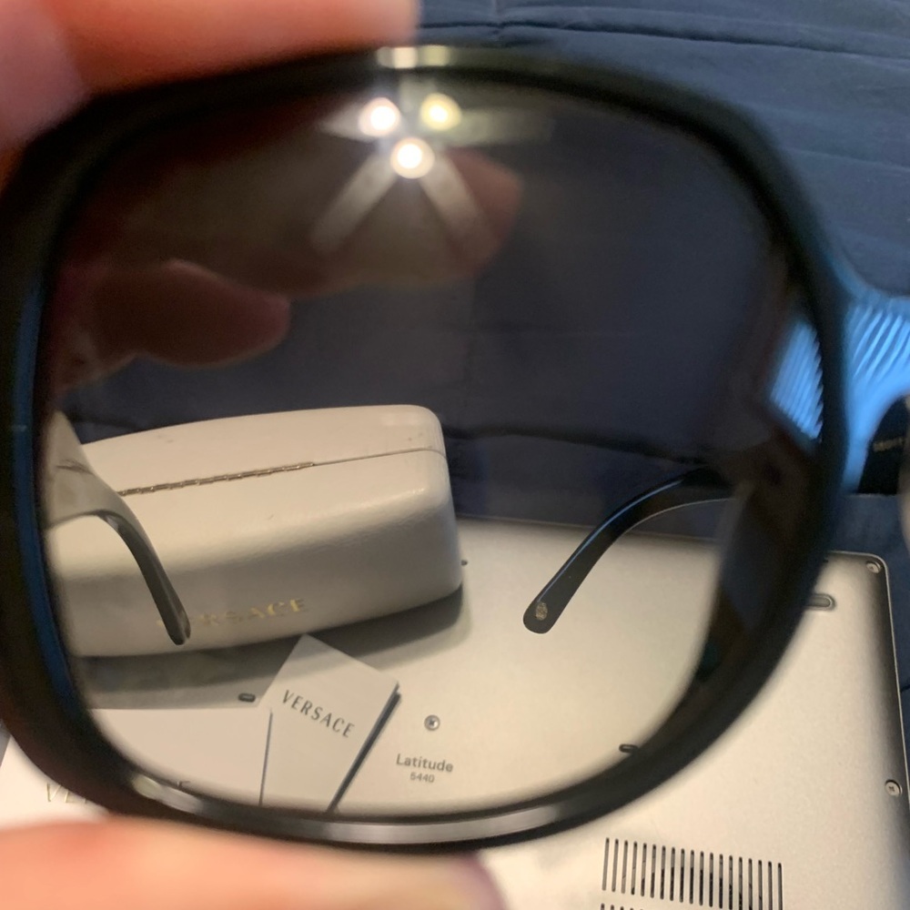 Versace Black Gradient Square Sunglasses - image 13